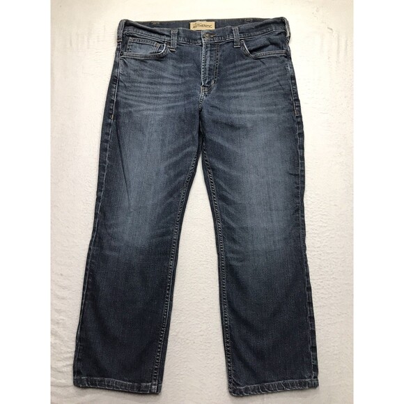 Silver Jeans Other - SILVER Athletic Jean Men 36x28 (36/30 tag) Dark Wash Whiskered Stretch Denim